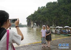 广西桂林受洪水影响景区陆续开门迎客